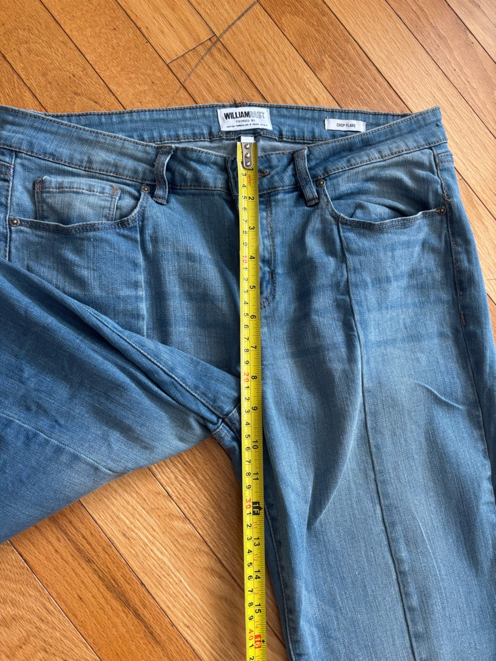William Rast Blue Split-Front Flare Jeans - Picture 6 of 6